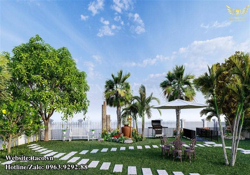 Quang cảnh sân vườn đẹp